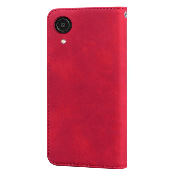Samsung Galaxy A03 Core Frosted Business Magnetic Flip Leather Phone Case(Red)