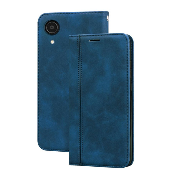 Samsung Galaxy A03 Core Frosted Business Magnetic Flip Leather Phone Case(Blue)