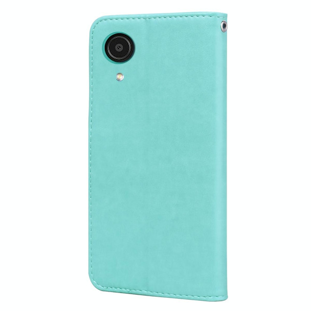 Samsung Galaxy A03 Core Rose Embossed Leather Phone Case(Green)