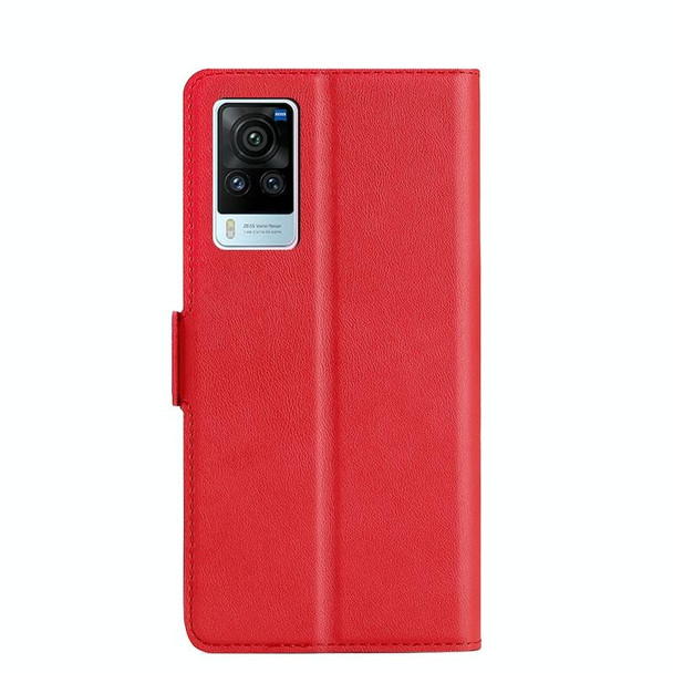 vivo X60 Pro 5G Ultra-thin Voltage Side Buckle PU + TPU Leather Phone Case(Red)