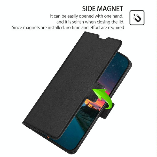 vivo X60 Pro 5G Ultra-thin Voltage Side Buckle PU + TPU Leather Phone Case(Black)