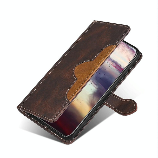 vivo S10 / S10 Pro Skin Feel Straw Hat Magnetic Buckle Leather Phone Case(Brown)