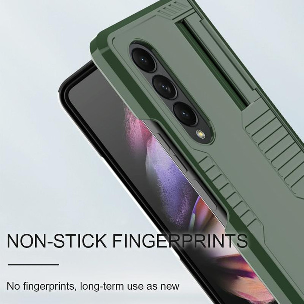 Samsung Galaxy Z Fold3 5G Armor Hinged Shockproof PC + TPU Folding Phone Case(Green)