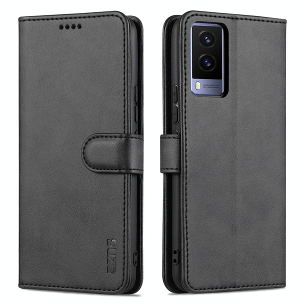 vivo Y71t / V21e 5G AZNS Skin Feel Calf Texture Horizontal Flip Leather Phone Case(Black)