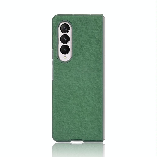 Samsung Galaxy Z Fold3 5G Cross Texture Phone Case(Green)