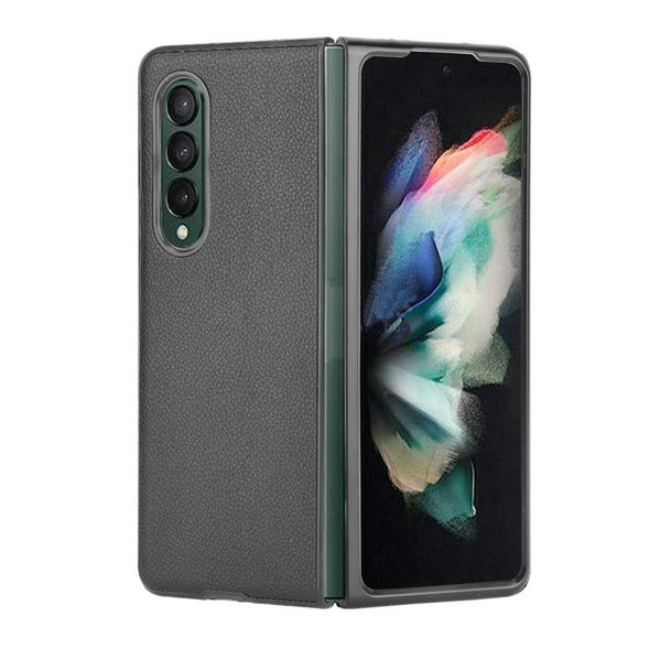 Samsung Galaxy Z Fold3 5G Litchi Texture Phone Case(Black)