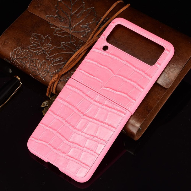 Samsung Galaxy Z Flip3 5G Bamboo Texture Phone Case(Pink)