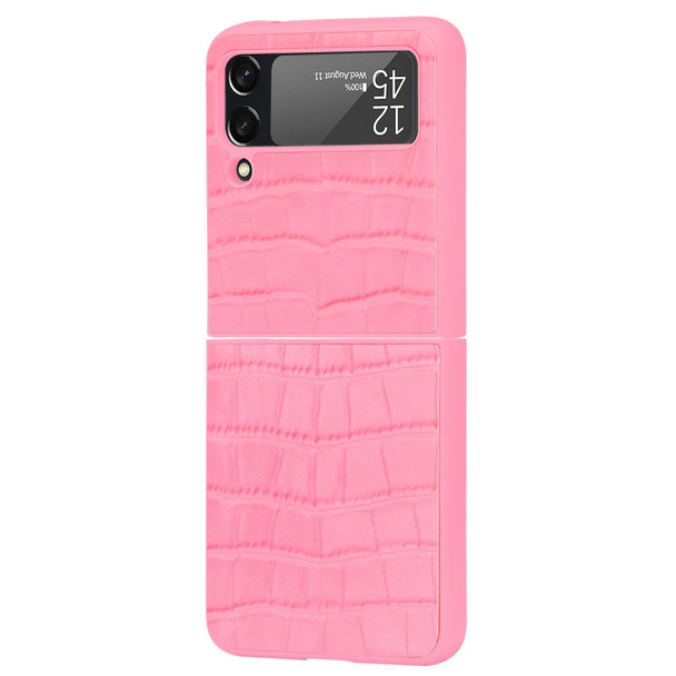 Samsung Galaxy Z Flip3 5G Bamboo Texture Phone Case(Pink)