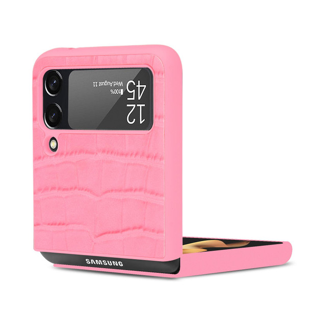Samsung Galaxy Z Flip3 5G Bamboo Texture Phone Case(Pink)