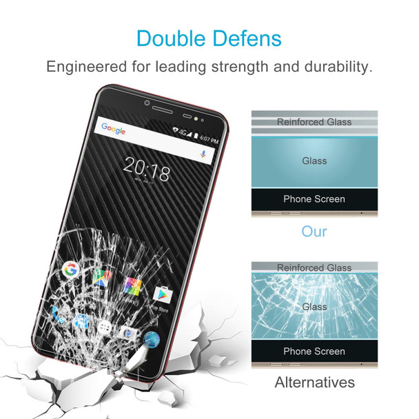 50 PCS 0.26mm 9H 2.5D Tempered Glass Film - Ulefone T1