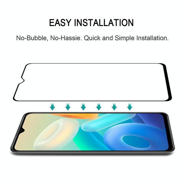 Full Glue Cover Screen Protector Tempered Glass Film - vivo Y76s