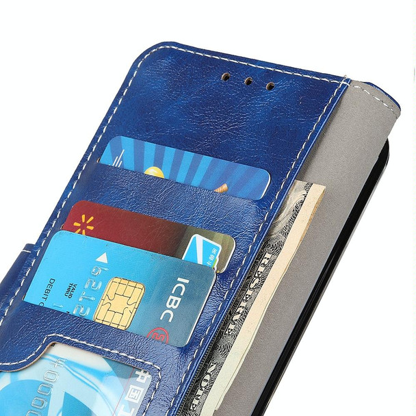 Samsung Galaxy S22 5G Retro Crazy Horse Texture Horizontal Flip Leather Case with Holder & Card Slots & Photo Frame & Wallet(Blue)