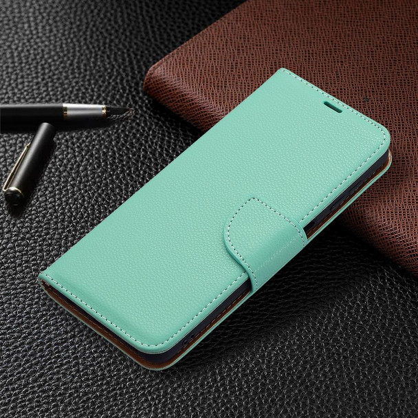 Samsung Galaxy A22 4G Litchi Texture Pure Color Horizontal Flip Leather Phone Case with Holder & Card Slots & Wallet & Lanyard(Green)