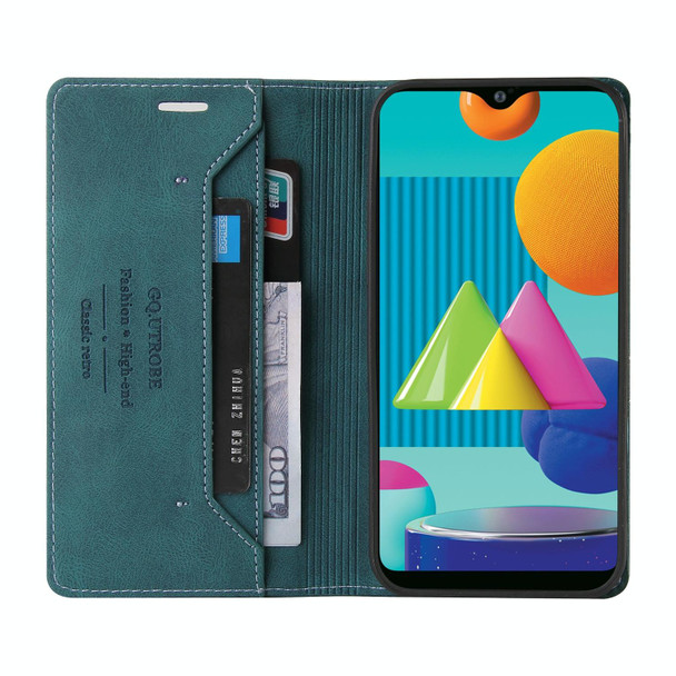 Samsung Galaxy A02 Skin Feel Anti-theft Brush Horizontal Flip Leather Case with Holder & Card Slots & Wallet(Blue)