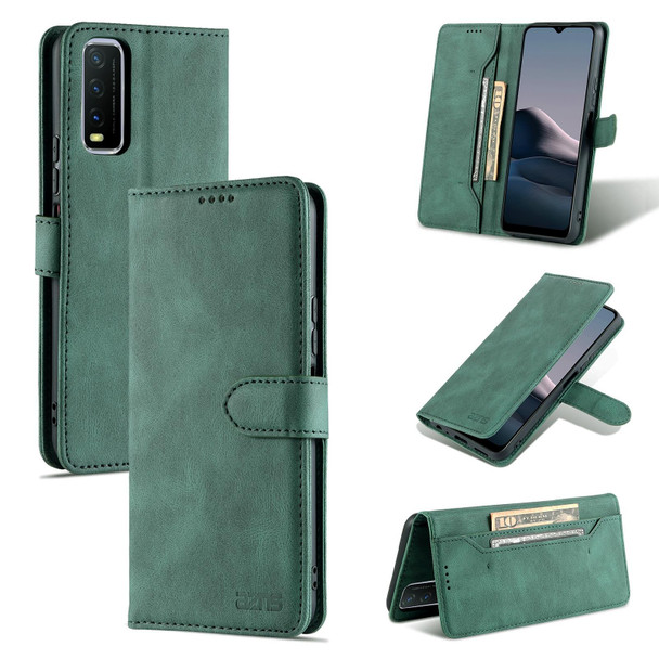 vivo iQOO U1x AZNS Dream II Skin Feel PU+TPU Horizontal Flip Leather Case with Holder & Card Slots & Wallet(Green)