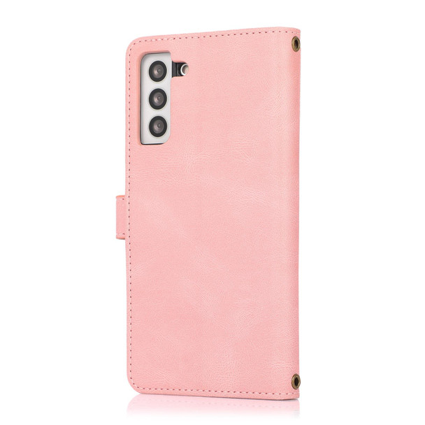 Samsung Galaxy S21+ 5G PU + TPU Horizontal Flip Leather Case with Holder & Card Slot & Wallet & Lanyard(Pink)