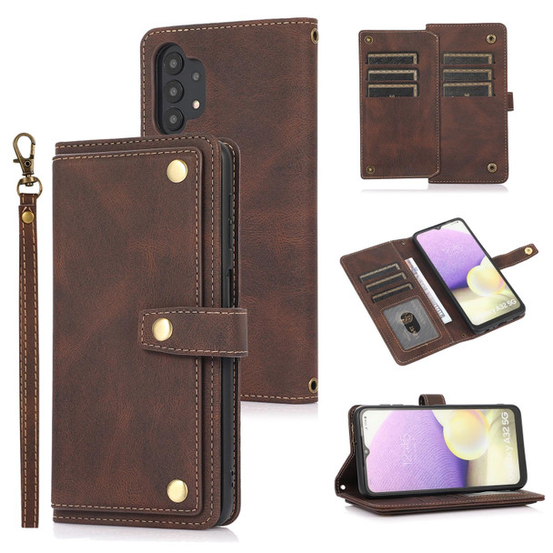 Samsung Galaxy A32 5G PU + TPU Horizontal Flip Leather Case with Holder & Card Slot & Wallet & Lanyard(Brown)