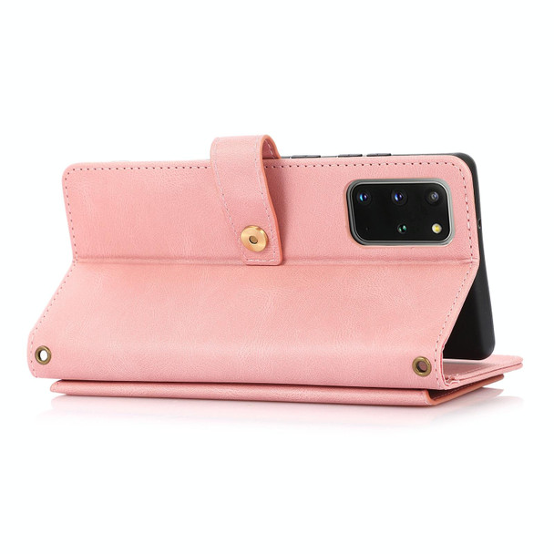 Samsung Galaxy S20+ PU + TPU Horizontal Flip Leather Case with Holder & Card Slot & Wallet & Lanyard(Pink)