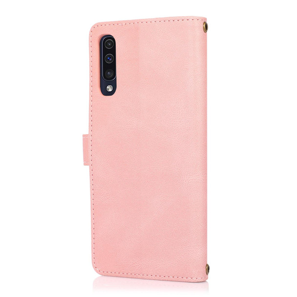 Samsung Galaxy A50 / A30s / A50s PU + TPU Horizontal Flip Leather Case with Holder & Card Slot & Wallet & Lanyard(Pink)