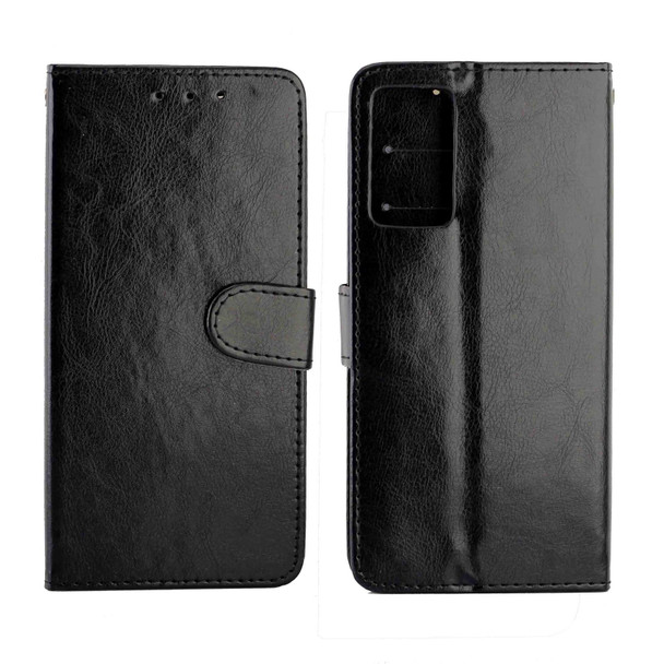 Samsung Galaxy Quantum 2 Crazy Horse Texture Leather Horizontal Flip Protective Case with Holder & Card Slots & Wallet & Photo Frame(Black)