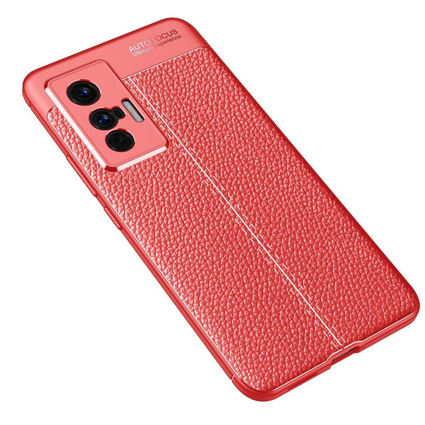vivo X70 Litchi Texture TPU Shockproof Case(Red)