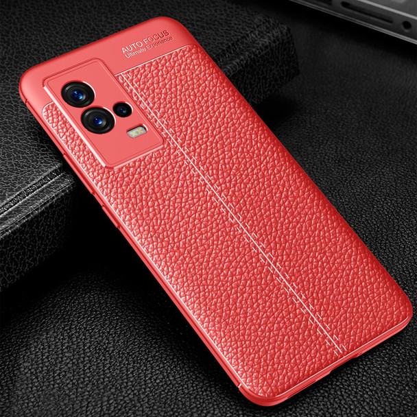 vivo iQOO 8 Litchi Texture TPU Shockproof Case(Red)
