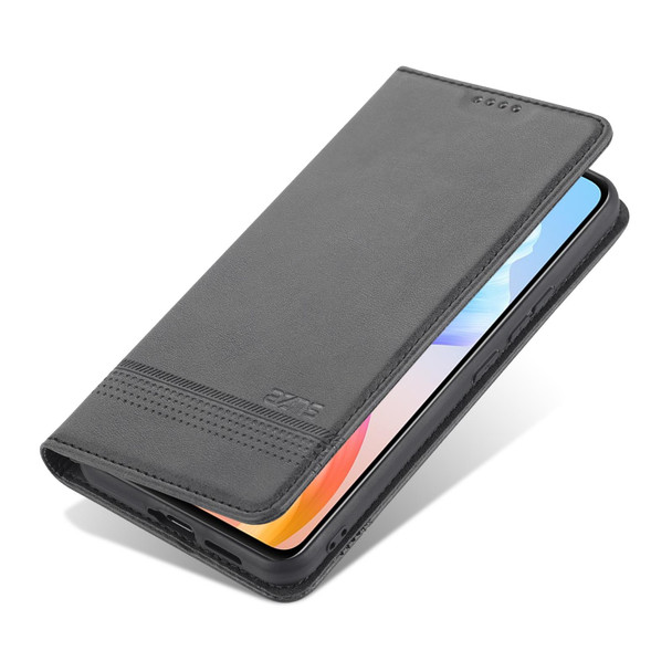 vivo S10 Pro AZNS Magnetic Calf Texture Horizontal Flip Leather Case with Card Slots & Holder & Wallet(Black)