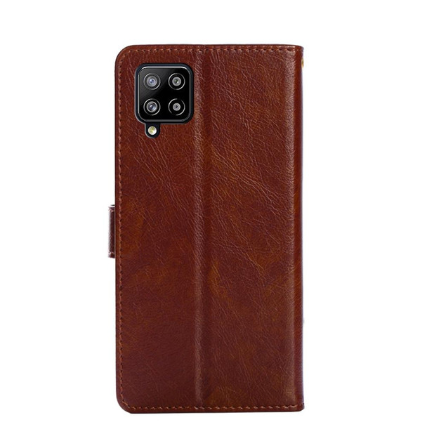 Samsung Galaxy A42 5G Zipper Bag PU + TPU Horizontal Flip Leather Case with Holder & Card Slot & Wallet & Lanyard(Brown)