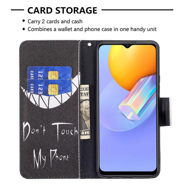 vivo Y51 2020 / Y51a / Y51s Colored Drawing Pattern Horizontal Flip Leather Case with Holder & Card Slots & Wallet(Smirk)