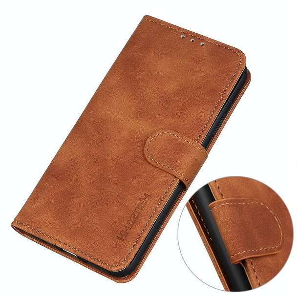 vivo V21e 5G KHAZNEH Retro Texture PU + TPU Horizontal Flip Leather Case with Holder & Card Slots & Wallet(Brown)