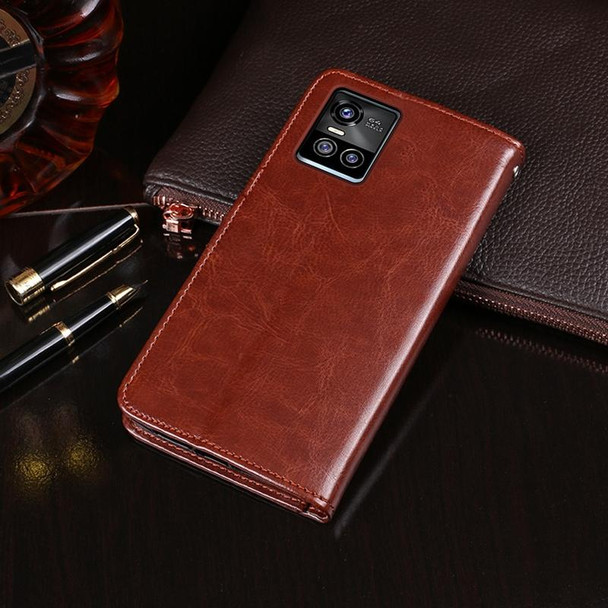 vivo S10 idewei Crazy Horse Texture Horizontal Flip Leather Case with Holder & Card Slots & Wallet(Red)
