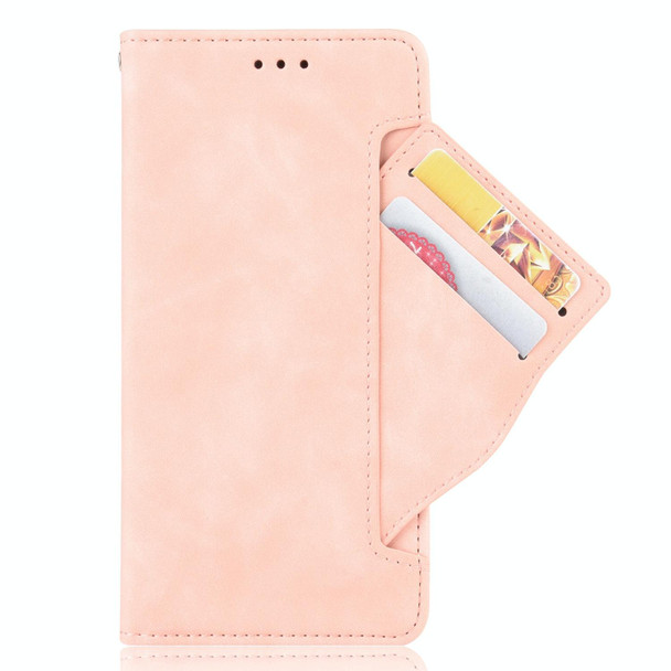 vivo Y72 5G / iQOO Z3 5G Skin Feel Calf Pattern Horizontal Flip Leather Case with Holder & Card Slots & Photo Frame(Pink)