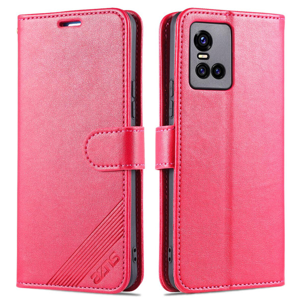 vivo S10 / S10 Pro AZNS Sheepskin Texture Horizontal Flip Leather Case with Holder & Card Slots & Wallet(Red)