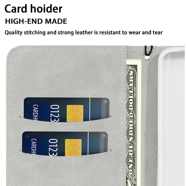 Samsung Galaxy A20 / A30 Glitter Powder Horizontal Flip Leather Case with Card Slots & Holder & Lanyard(Black)