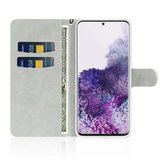 Samsung Galaxy S20 Plus Glitter Powder Horizontal Flip Leather Case with Card Slots & Holder & Lanyard(Pink)