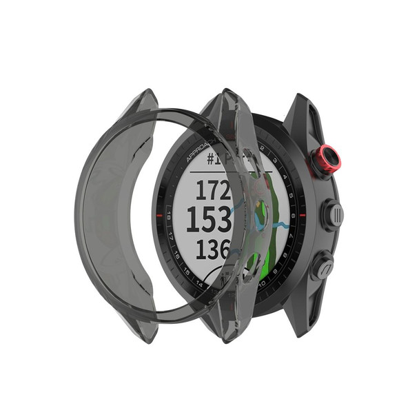 Garmin Approach S62 Transparent TPU Silicone Watch Case(Transparent Black)