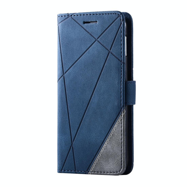 Samsung Galaxy S10e Skin Feel Splicing Horizontal Flip Leather Case with Holder & Card Slots & Wallet & Photo Frame(Blue)
