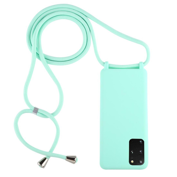 Galaxy S20+ Candy Color TPU Protective Case with Lanyard(Mint Green)