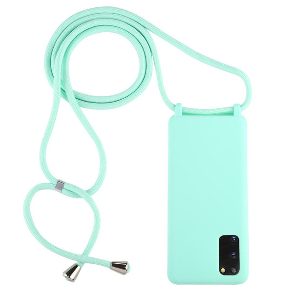 Galaxy S20 Candy Color TPU Protective Case with Lanyard(Mint Green)