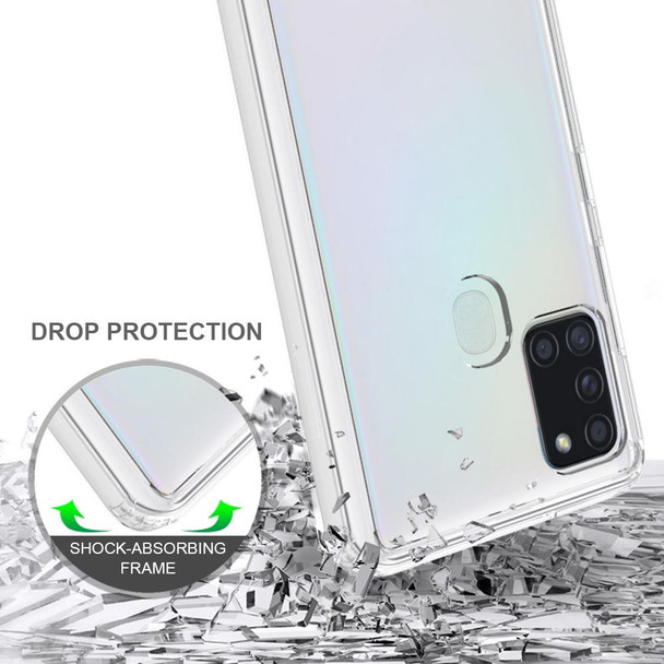 Galaxy A21S Shockproof Scratchproof TPU + Acrylic Protective Case(Black)