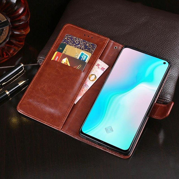 Vivo S5 idewei Crazy Horse Texture Horizontal Flip Leather Case with Holder & Card Slots & Wallet(Dark Blue)