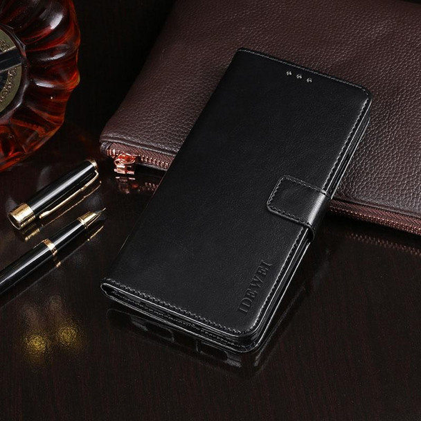 Galaxy M11 idewei Crazy Horse Texture Horizontal Flip Leather Case with Holder & Card Slots & Wallet(Black)