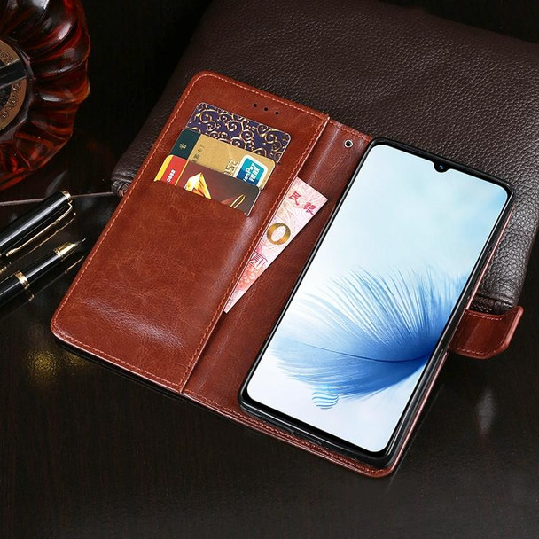 Vivo S6 5G idewei Crazy Horse Texture Horizontal Flip Leather Case with Holder & Card Slots & Wallet(Dark Blue)