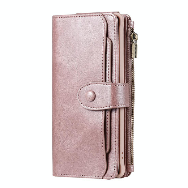 Galaxy Note 10+ Multifunctional Retro Detachable Magnetic Horizontal Flip Leather Case with Card Slots & Holder & Wallet & Photo Frame(Rose Gold)