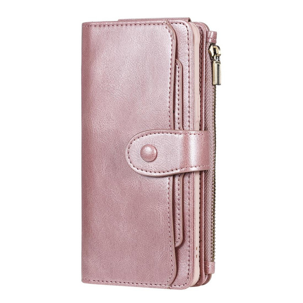 Galaxy S10 5G Multifunctional Retro Detachable Magnetic Horizontal Flip Leather Case with Card Slots & Holder & Wallet & Photo Frame(Rose Gold)