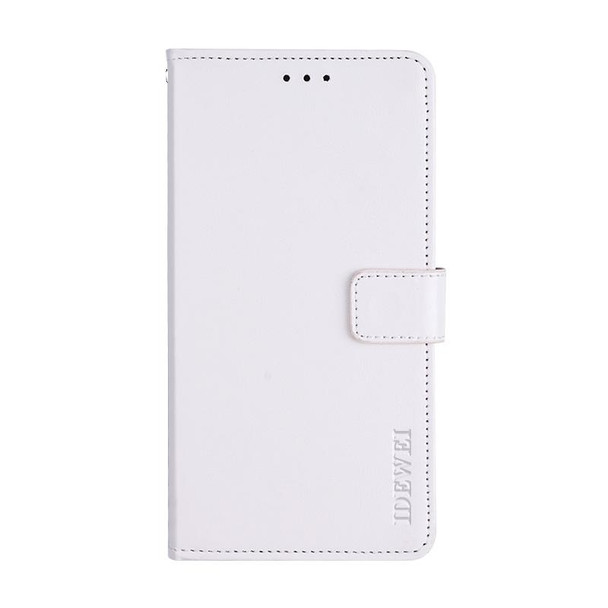 Galaxy Feel 2 idewei Crazy Horse Texture Horizontal Flip Leather Case with Holder & Card Slots & Wallet(White)