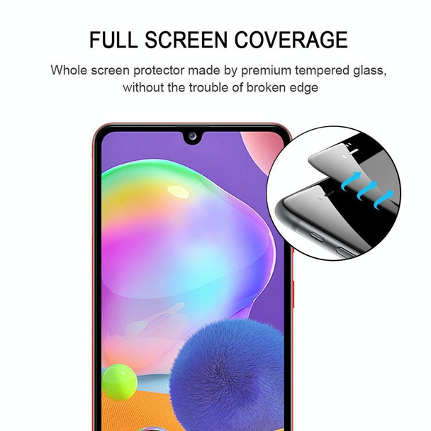 25 PCS 9H Surface Hardness 2.5D Full Glue Full Screen Tempered Glass Film - Galaxy A31
