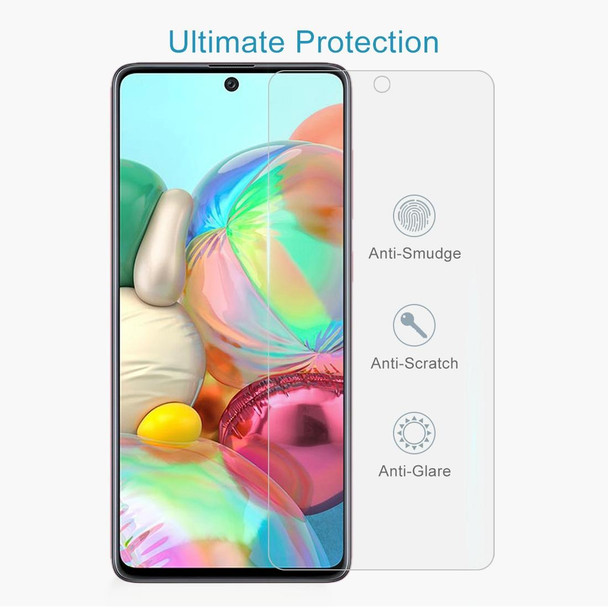 50 PCS 0.26mm 9H Surface Hardness 2.5D Explosion-proof Tempered Glass Non-full Screen Film - Galaxy A71 / A71s 5G UW