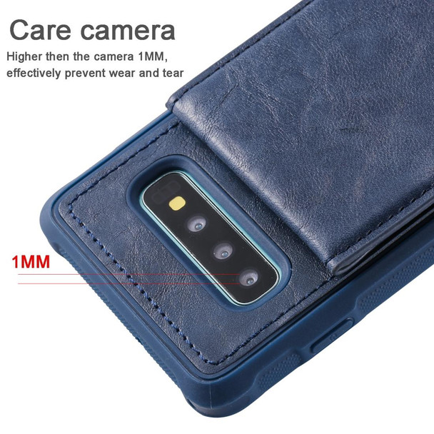 Galaxy S10+ Vertical Flip Shockproof Leather Protective Case with Long Rope, Support Card Slots & Bracket & Photo Holder & Wallet Function(Brown)