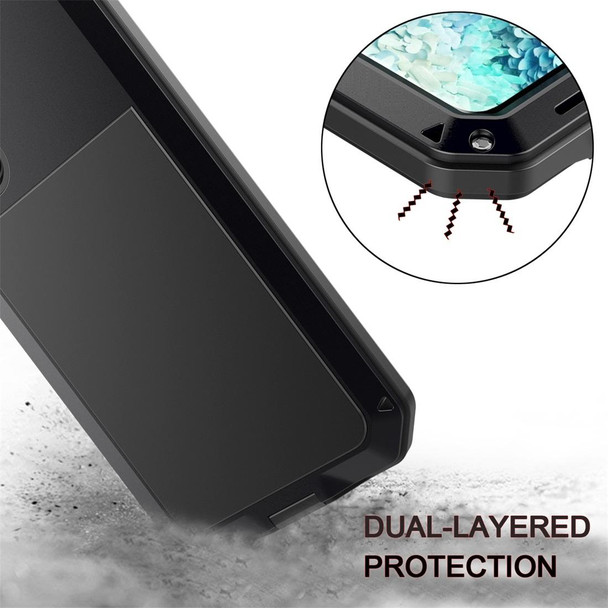 Galaxy S20 Shockproof Waterproof Silicone + Zinc Alloy Protective Case(Black)